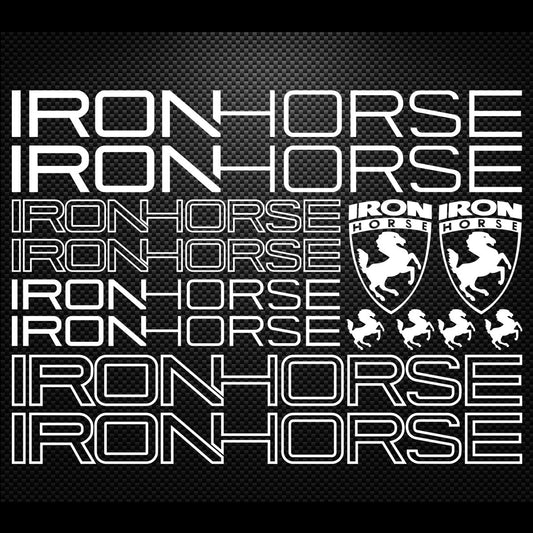 Iron Horse Cycling Vinyl Decal Sticker Set