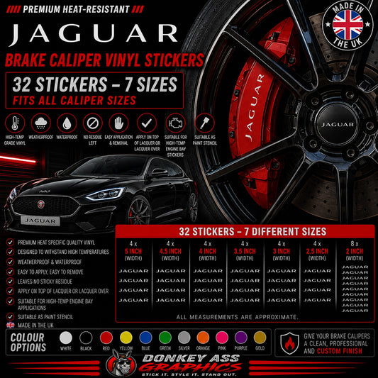 Jaguar Break Caliper Quality Vinyl Decal Stickers Style 2