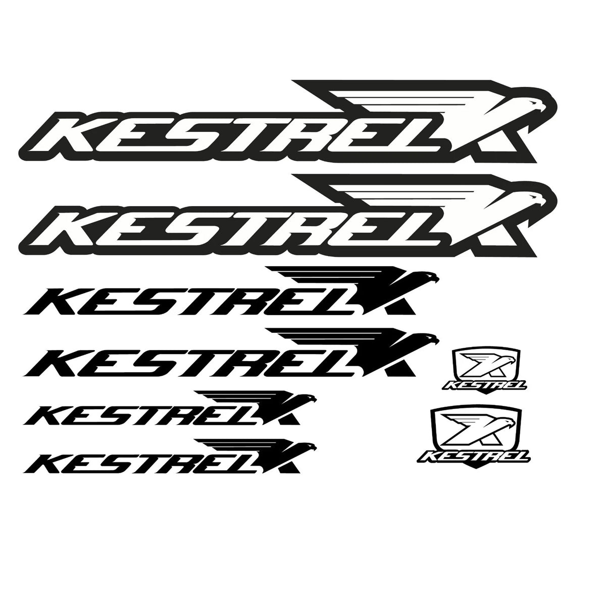 Kestrel Cycling Vinyl Decal Sticker Set Style 2