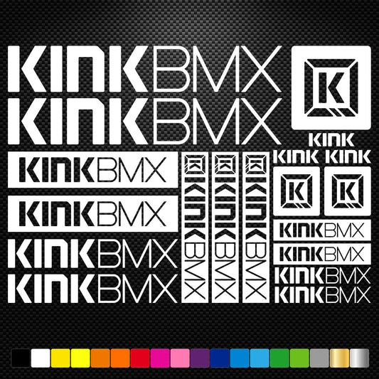 Kink BMX Vinyl Decal Stickers Sheet Bike Frame Cycles Cycling Bicycle
