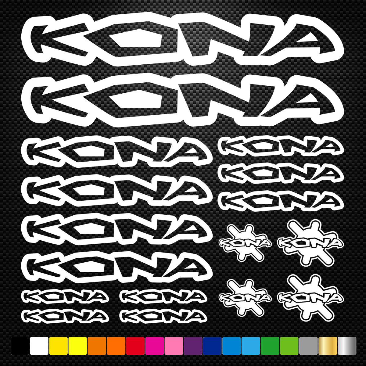 Kona Vinyl Decal Stickers Sheet Bike Frame Cycle Cycling Bicycle