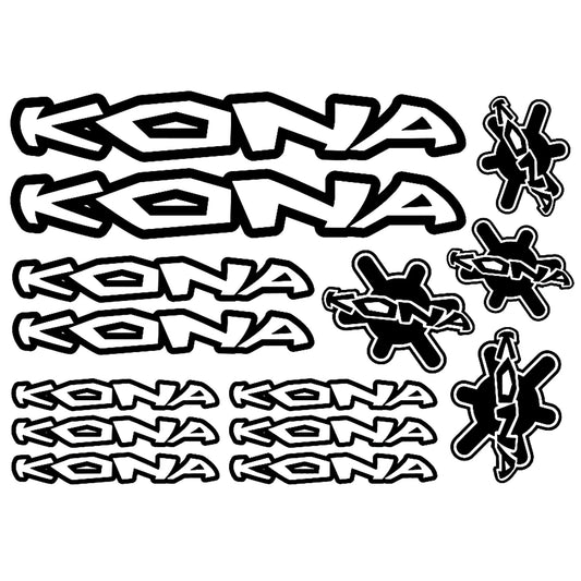 Kona Cycling Vinyl Decal Sticker Set Style 2