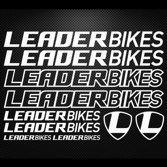 Leaderbikes Cycling Vinyl Decal Sticker Set Style 2