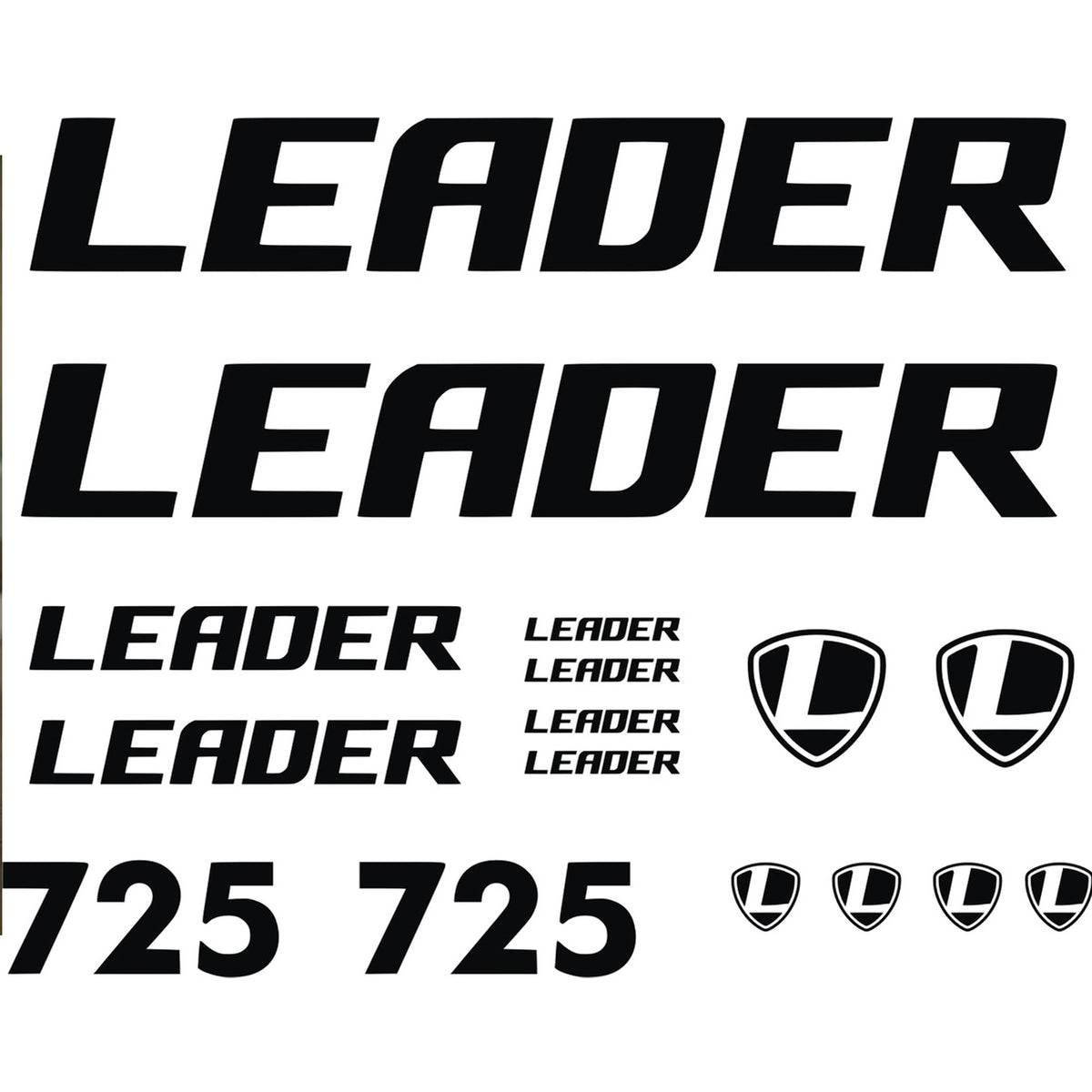 Leaderbikes 725 Cycling Vinyl Decal Sticker Set