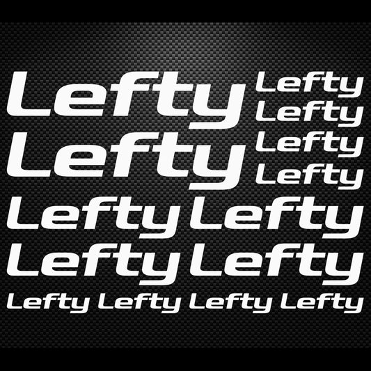 Lefty Cycling Vinyl Decal Sticker Set