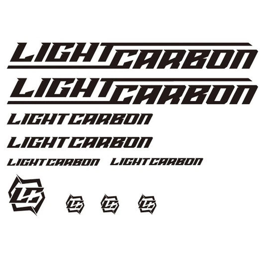 Light Carbon Cycling Vinyl Decal Sticker Set Style 2