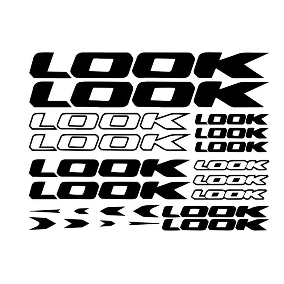 Look Cycling Vinyl Decal Sticker Set Style 2