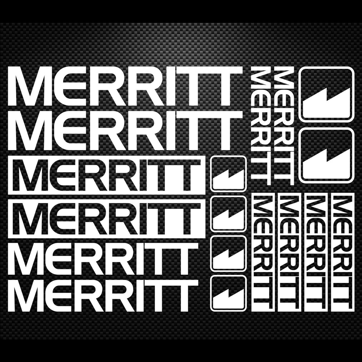 Merritt Cycling Vinyl Decal Sticker Set