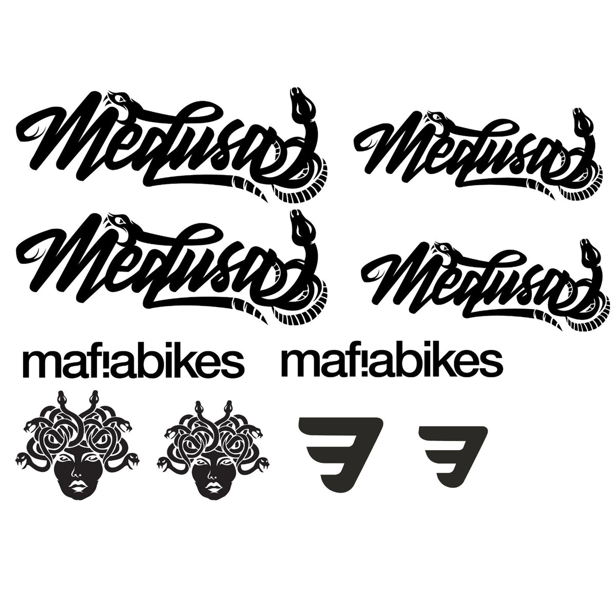 Mafia bikes Medusa Cycling Vinyl Decal Sticker Set