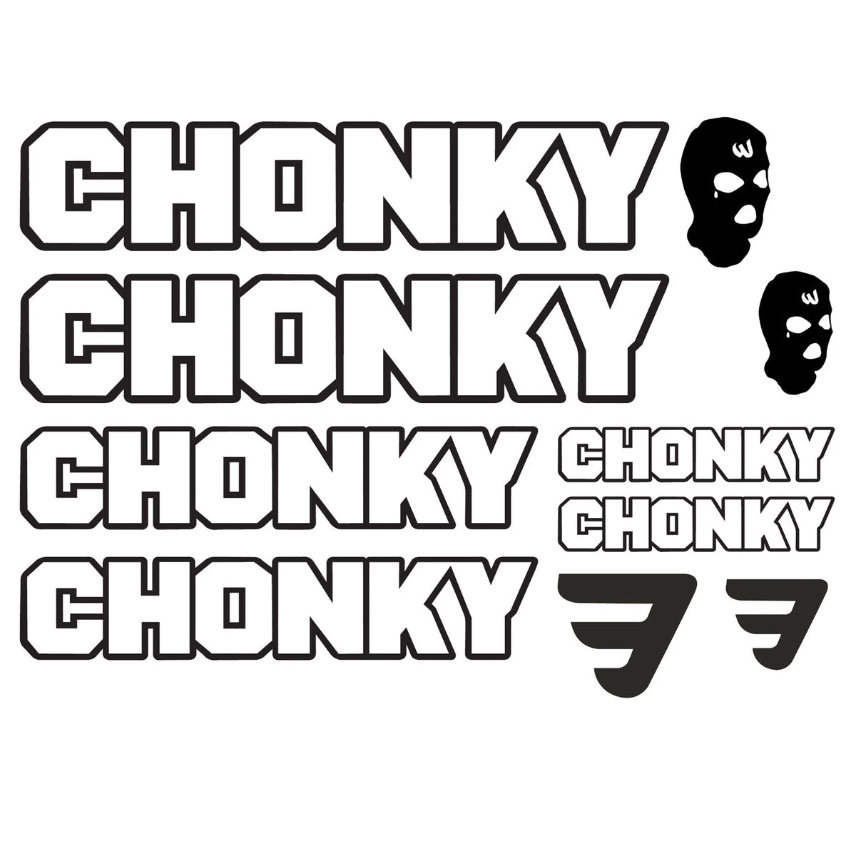 Mafia bikes Chonky Cycling Vinyl Decal Sticker Set