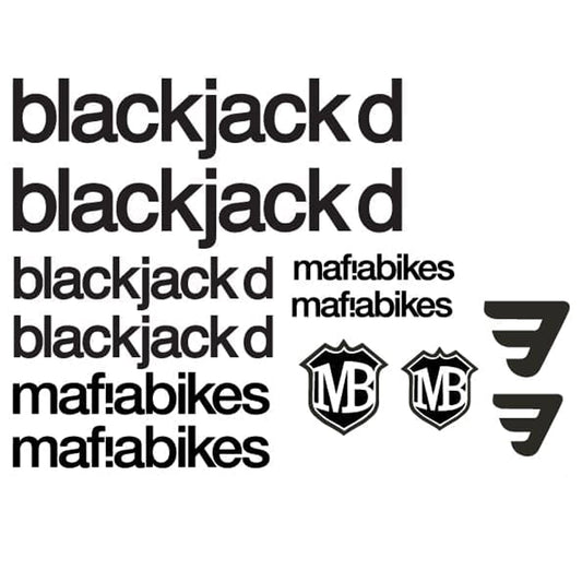 Mafia bikes blackjack d Cycling Vinyl Decal Sticker Set