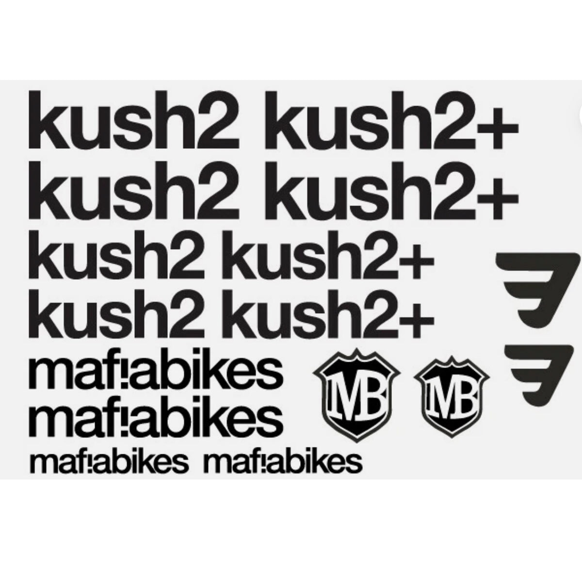 Mafia bikes kush2 Cycling Vinyl Decal Sticker Set