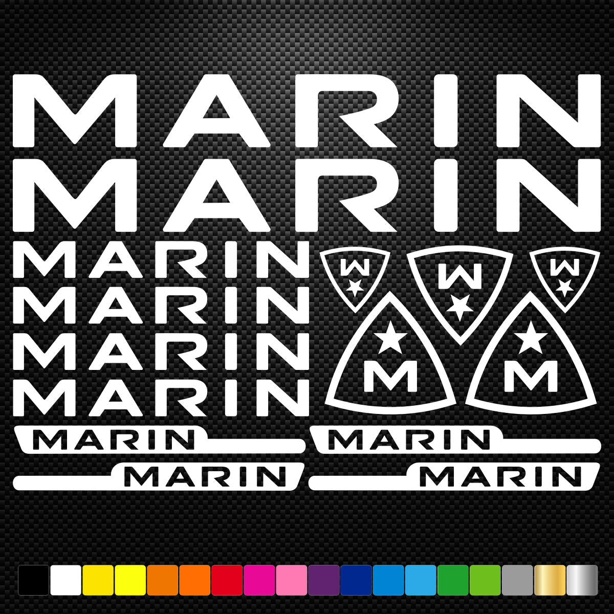 Marin Vinyl Stickers Sheet Bike Frame Cycles Cycling Bicycle