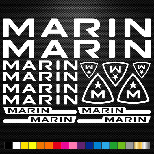 Marin Vinyl Stickers Sheet Bike Frame Cycles Cycling Bicycle