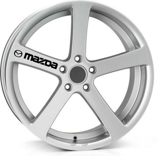 MAZDA ALLOY WHEEL Quality Vinyl Decal Sticker 100mm Long