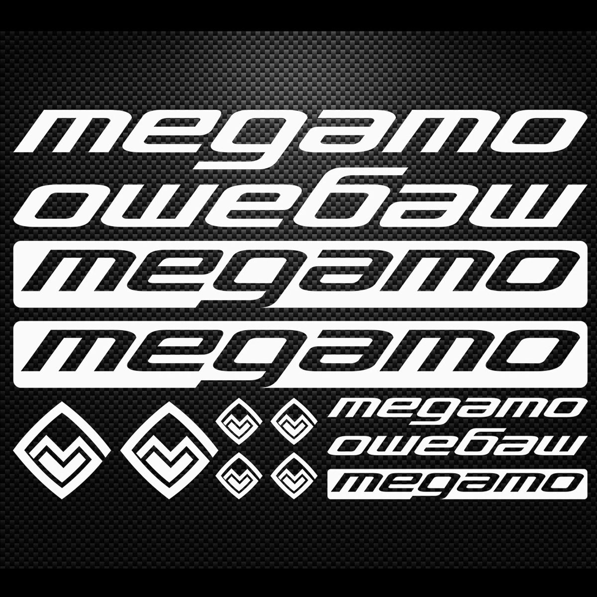 Megamo Cycling Vinyl Decal Sticker Set