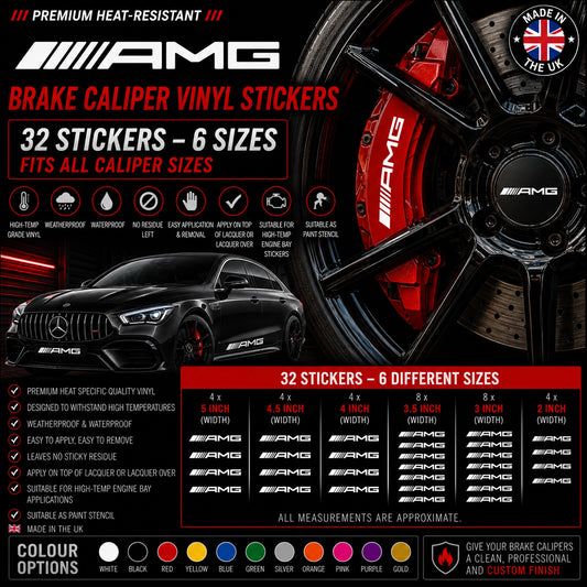 Mercedes-Benz AMG Break Caliper Quality Vinyl Decal Stickers