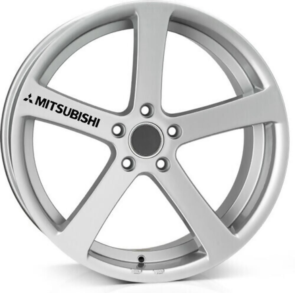 Mitsubishi ALLOY WHEEL Quality Vinyl Decal Sticker 100mm Long