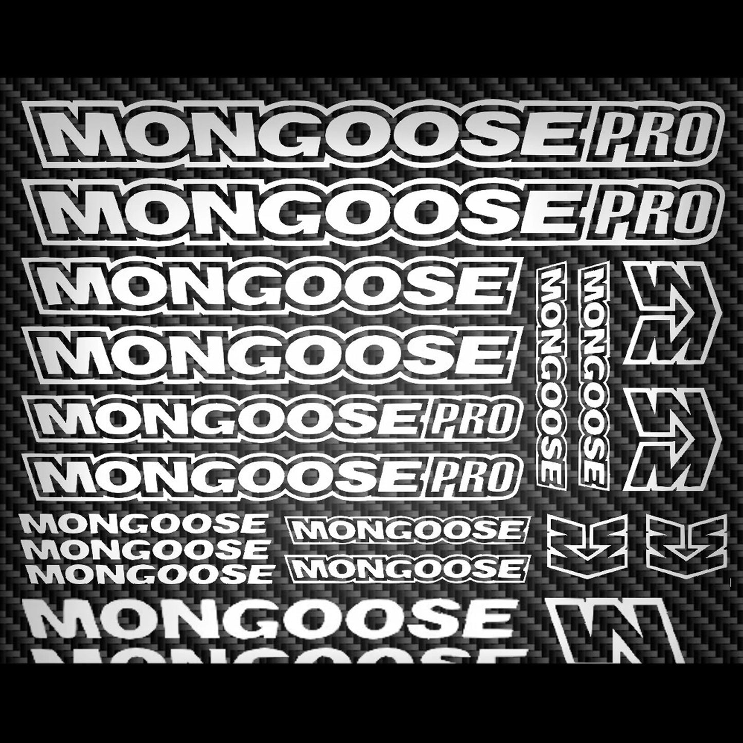 Moongoose Pro Cycling Vinyl Decal Sticker Set Style 3