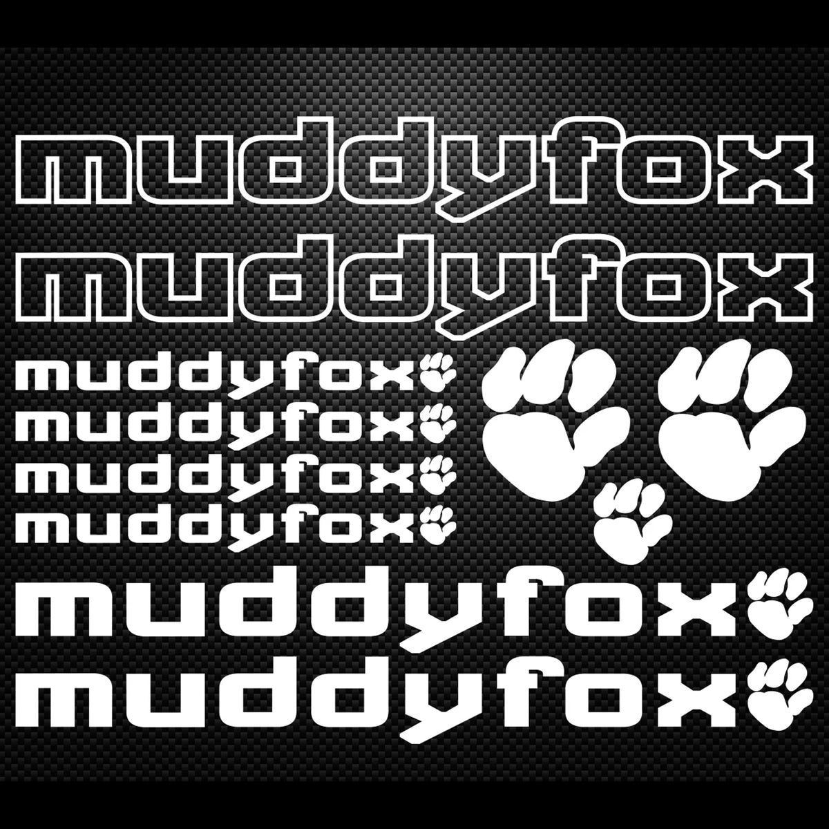Muddyfox Cycling Vinyl Decal Sticker Set