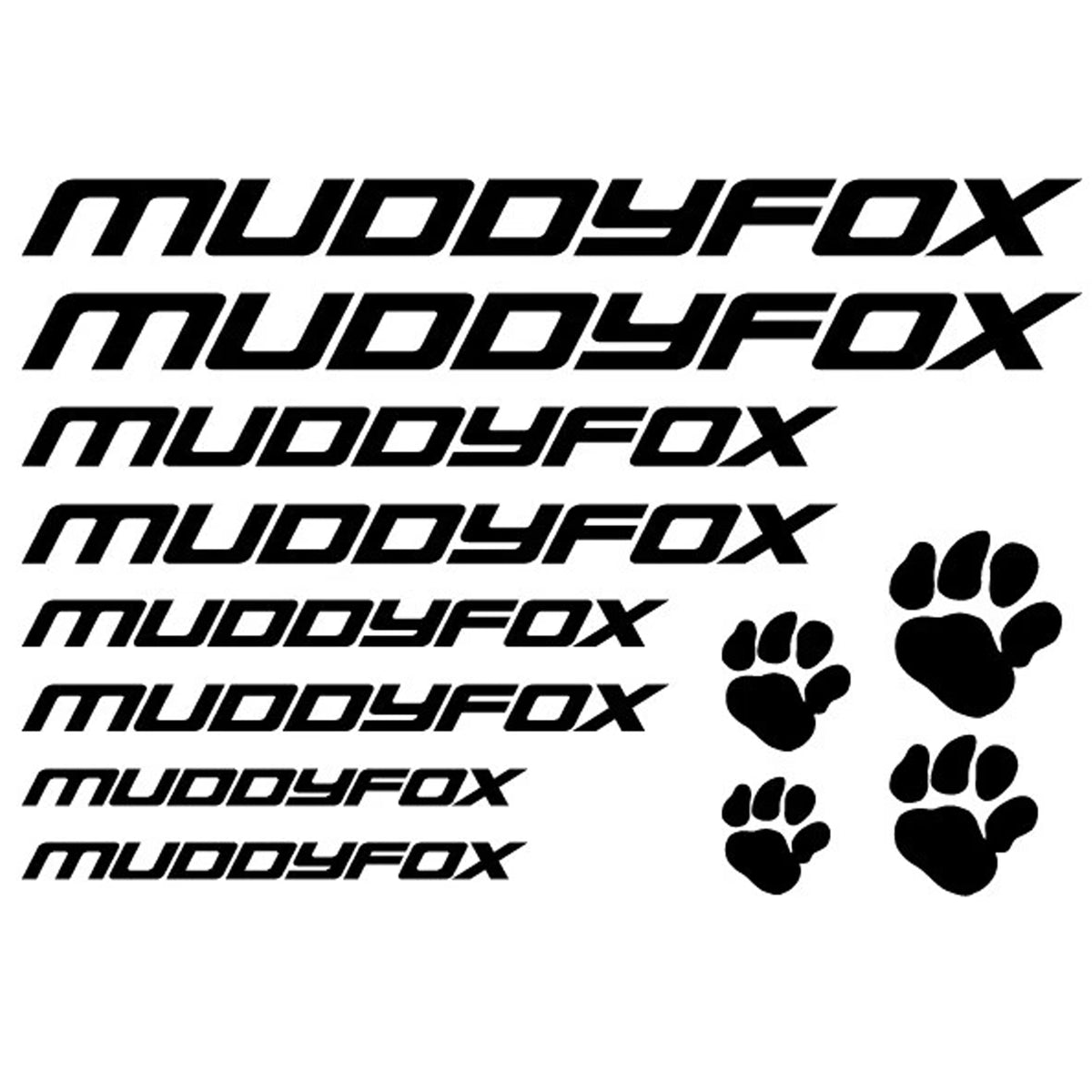 Muddyfox Cycling Vinyl Decal Sticker Set Style 2