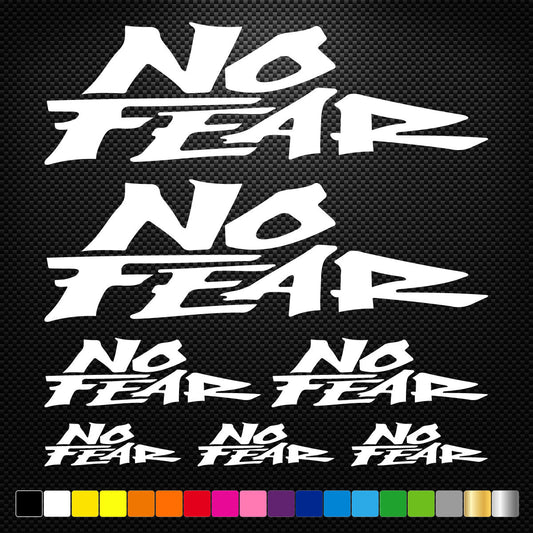 NO FEAR Vinyl Decal Stickers Sheet Sponsors Auto Tuning Quality