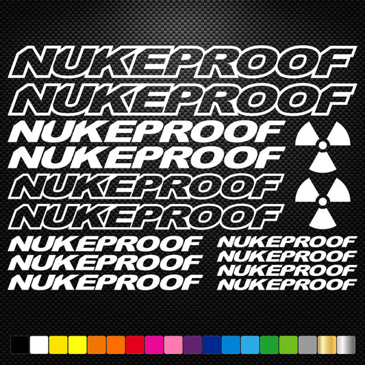 Nukeproof Vinyl Stickers Sheet Bike Frame Cycling Bicycle