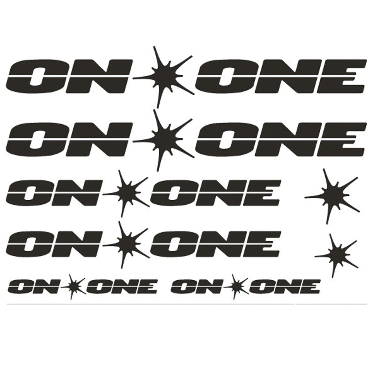 On One Cycling Vinyl Decal Sticker Set