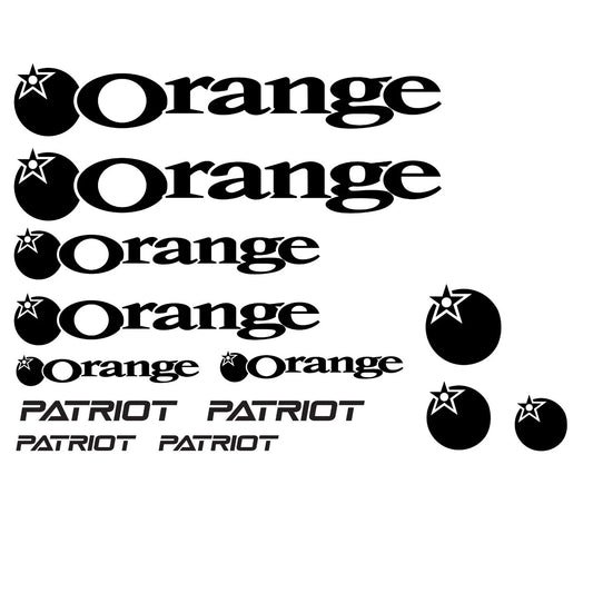 Orange Patriot Cycling Vinyl Decal Sticker Set