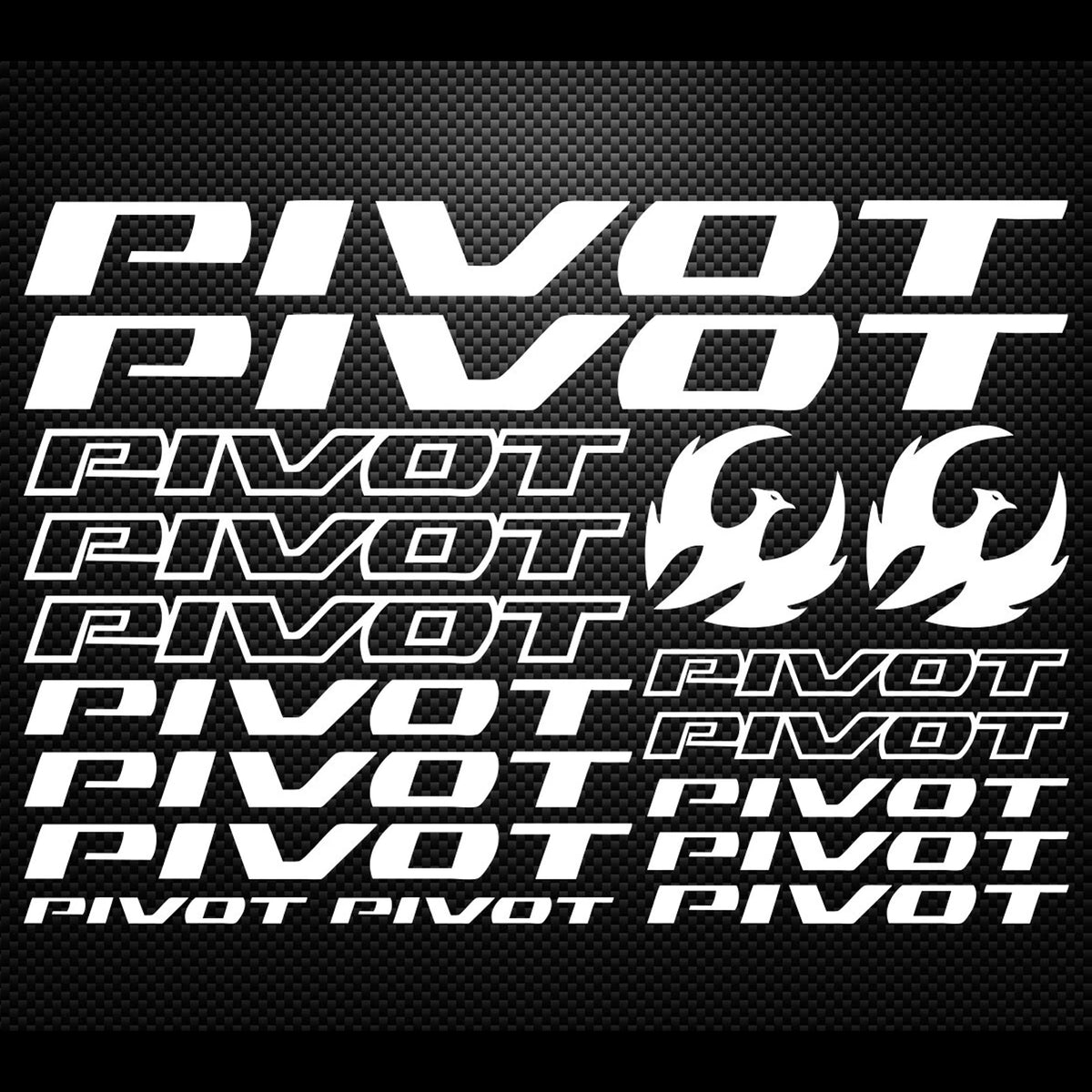 Pivot Cycling Vinyl Decal Sticker Set