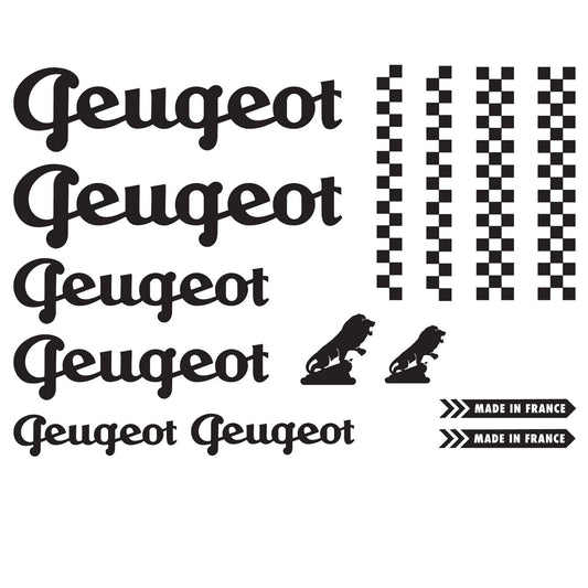 Peugeot Cycling Vinyl Decal Sticker Set Style 2
