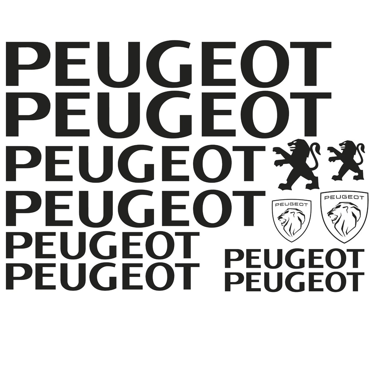Peugeot Cycling Vinyl Decal Sticker Set Style 3