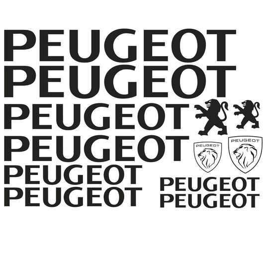 Peugeot Cycling Vinyl Decal Sticker Set Style 3