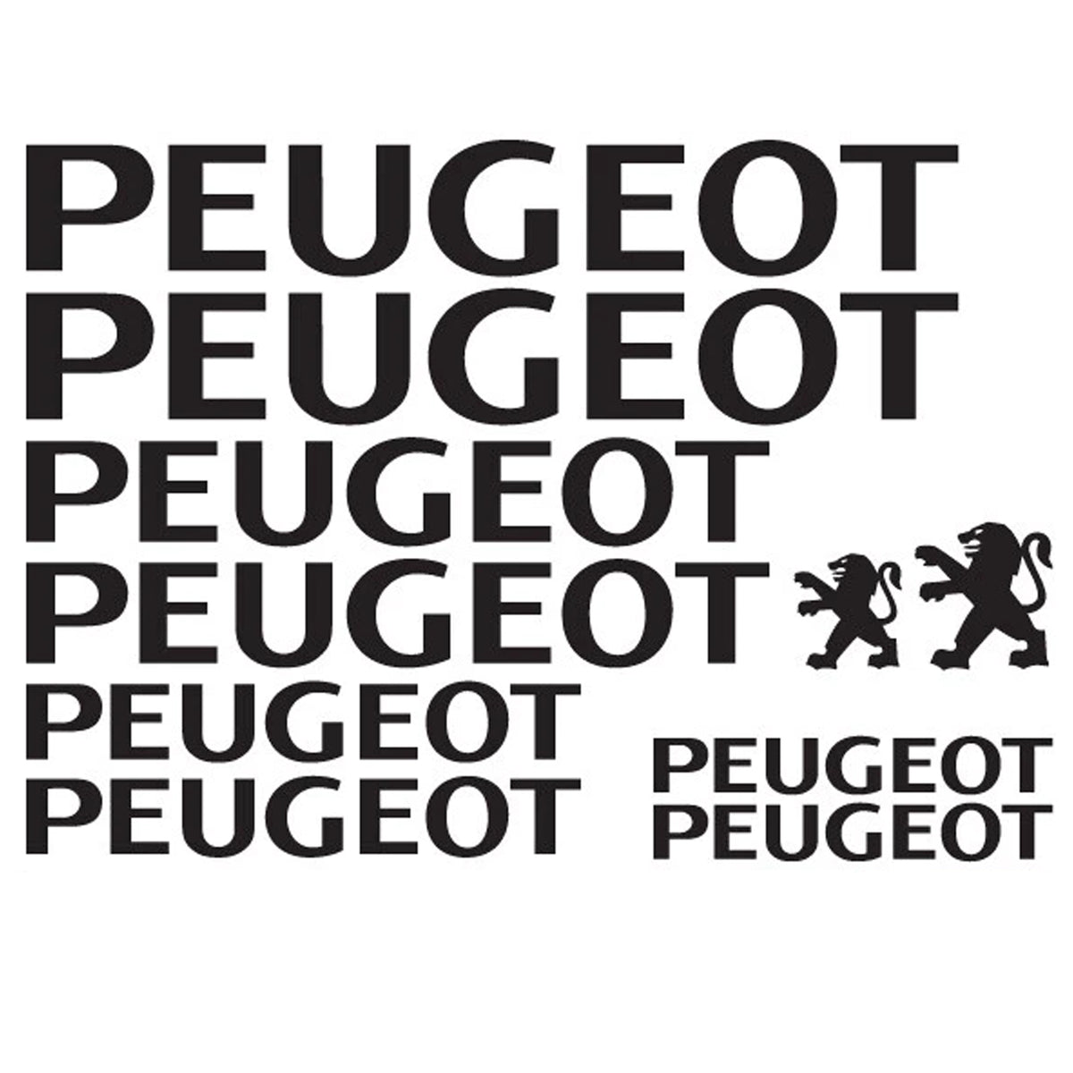 Peugeot Cycling Vinyl Decal Sticker Set Style 5