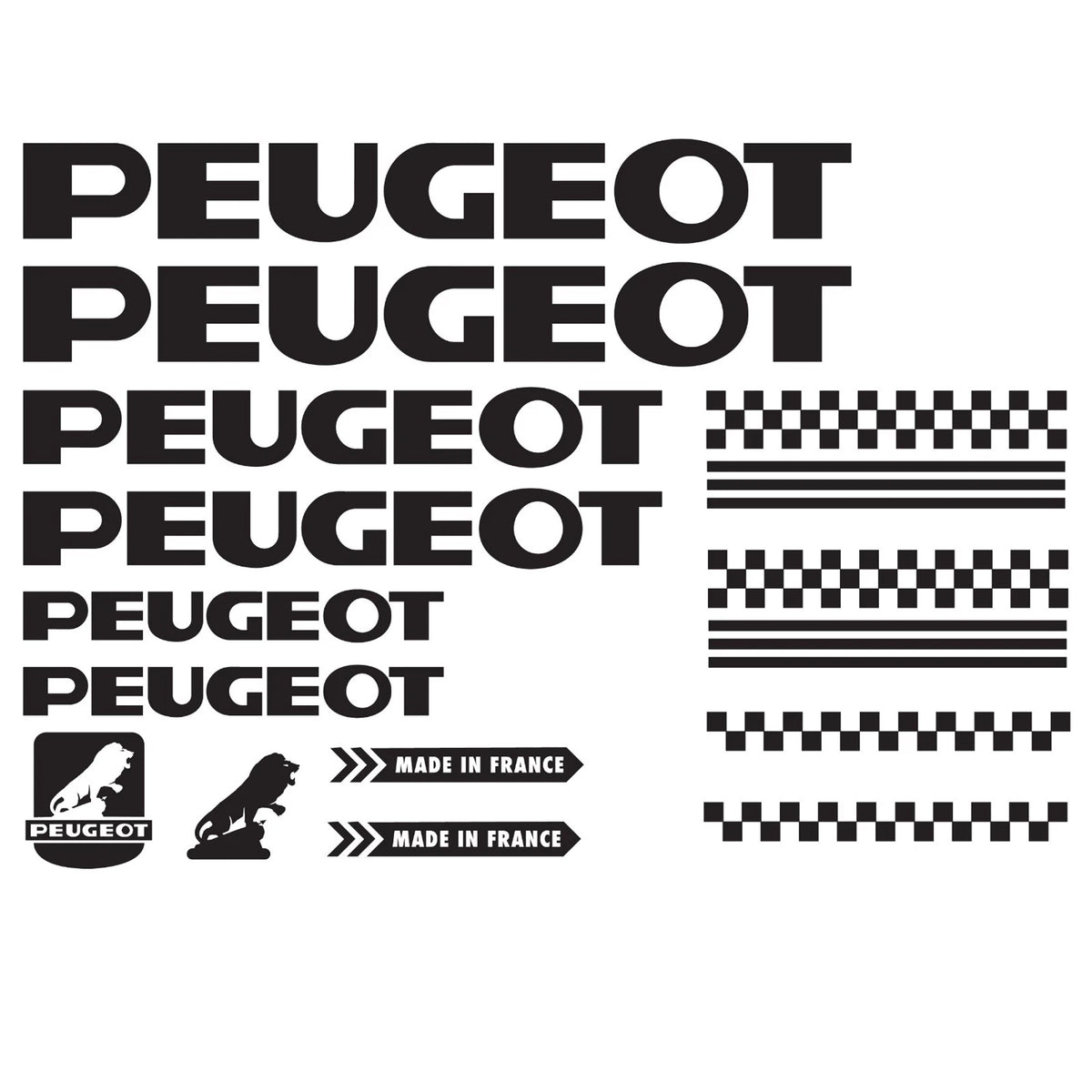 Peugeot Cycling Vinyl Decal Sticker Set Style 4