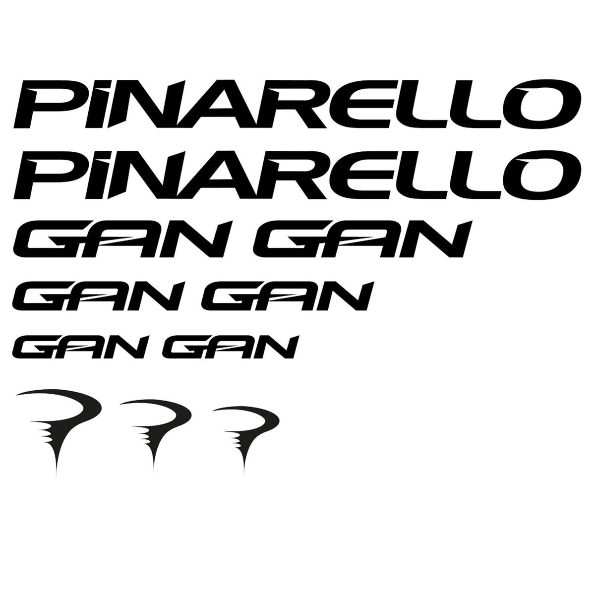 Pinarello Gan Cycling Vinyl Decal Sticker Set