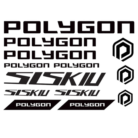 Polygon Siskiu Cycling Vinyl Decal Sticker Set Style 2