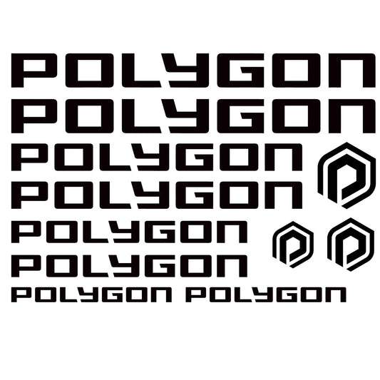 Polygon Siskiu Cycling Vinyl Decal Sticker Set Style 3