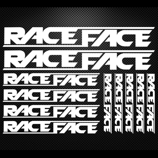 Race Face Cycling Vinyl Decal Sticker Set