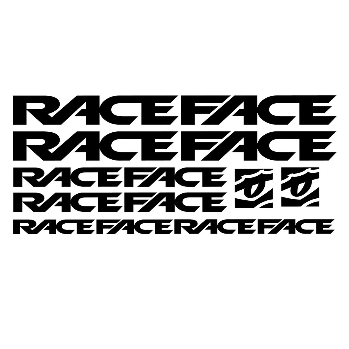 Race Face Cycling Vinyl Decal Sticker Set Style 2