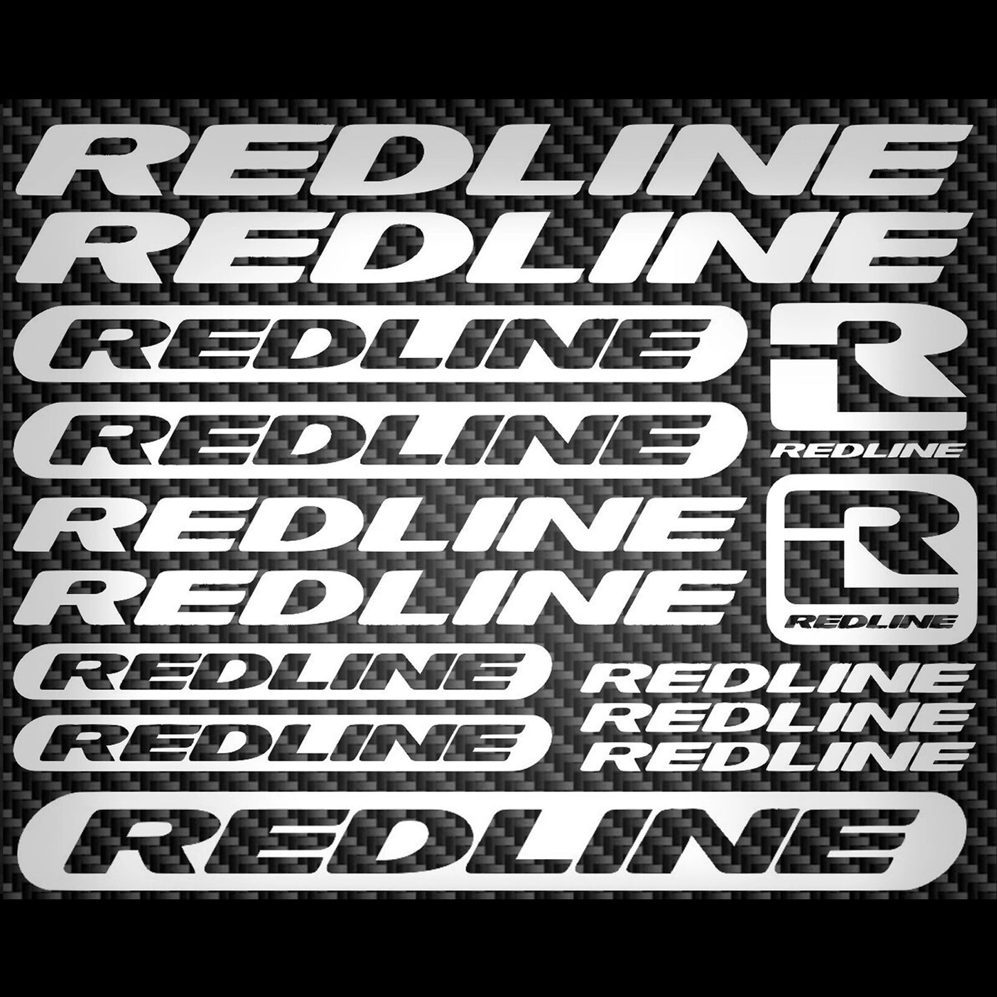 Redline Cycling Vinyl Decal Sticker Set Style 2