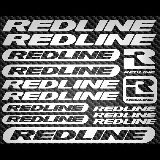 Redline Cycling Vinyl Decal Sticker Set Style 2