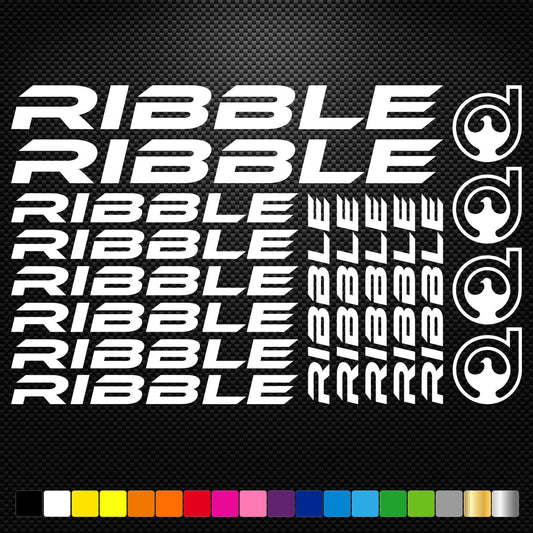 Ribble Vinyl Stickers Sheet Bike Frame Cycling Bicycle