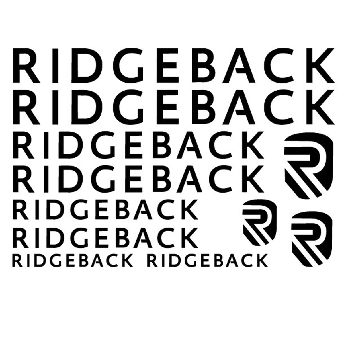 Ridgeback Cycling Vinyl Decal Sticker Set Style 2