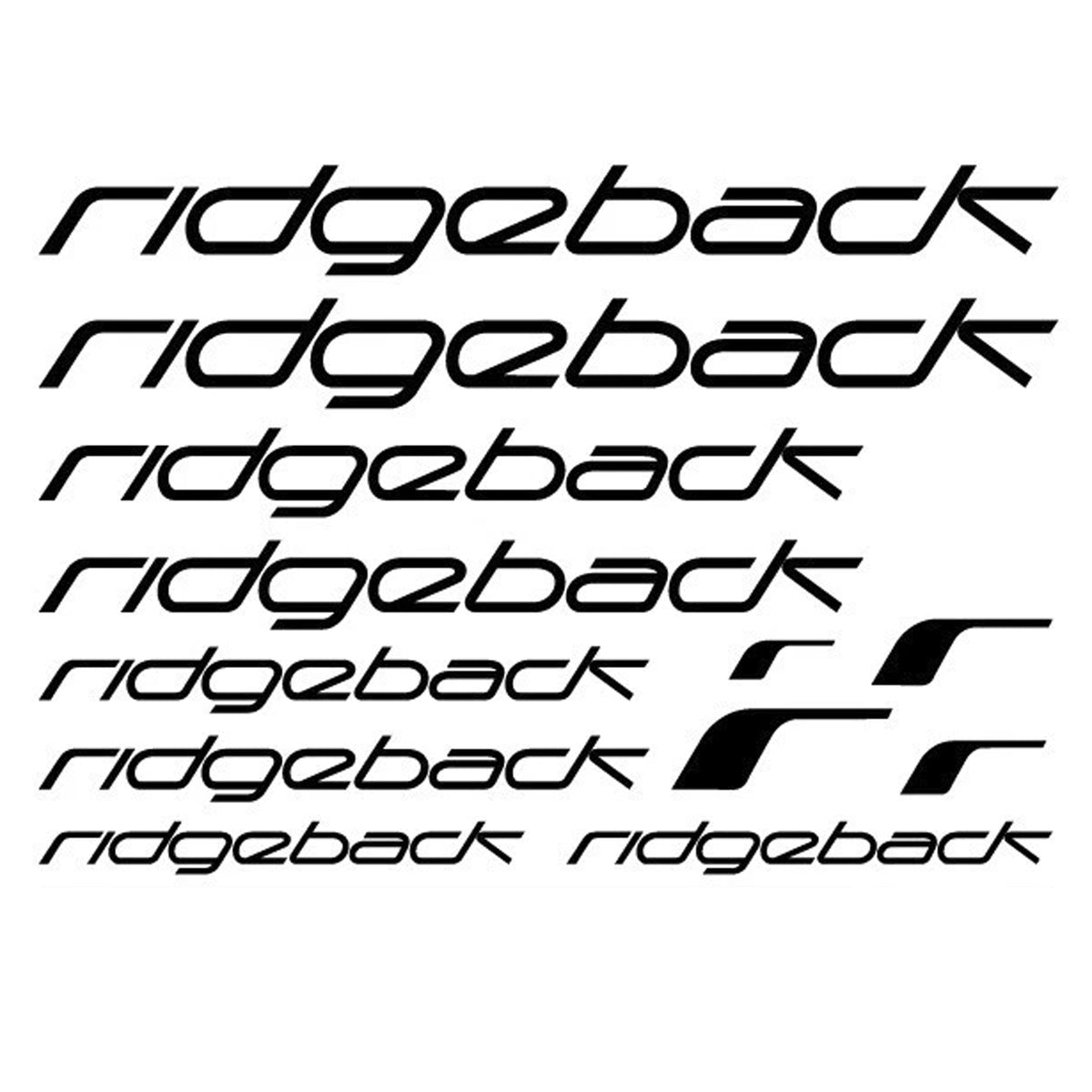 Ridgeback Cycling Vinyl Decal Sticker Set