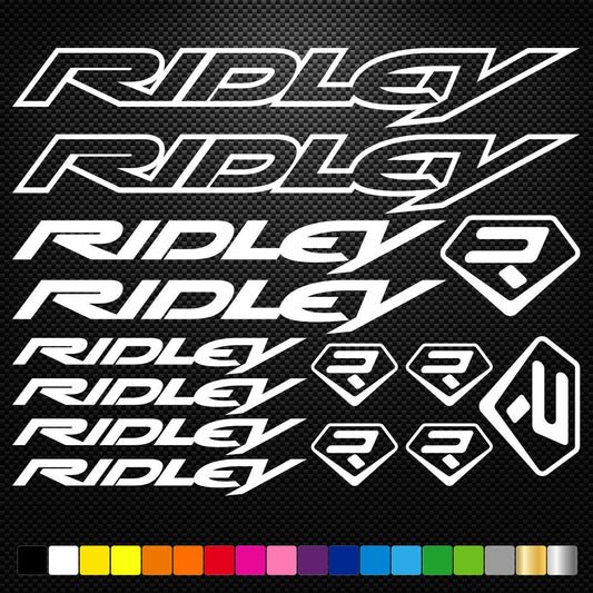 Ridley Vinyl Decal Stickers Sheet Bike Frame Cycles Cycling Bicycle