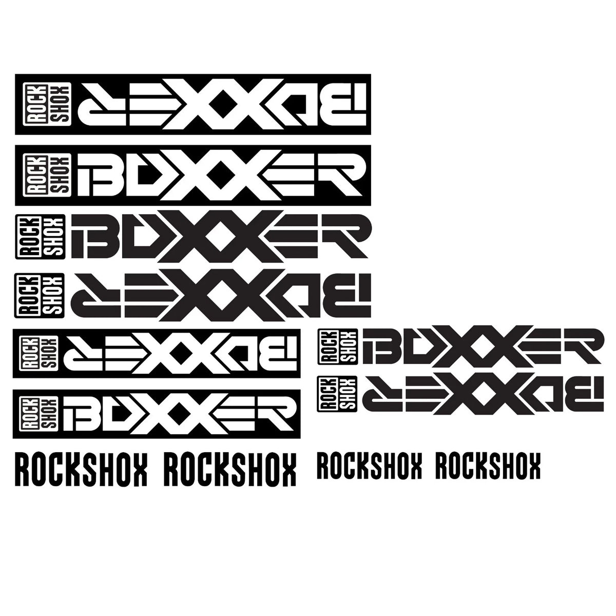 Rockshox Boxxer Cycling Vinyl Decal Sticker Set