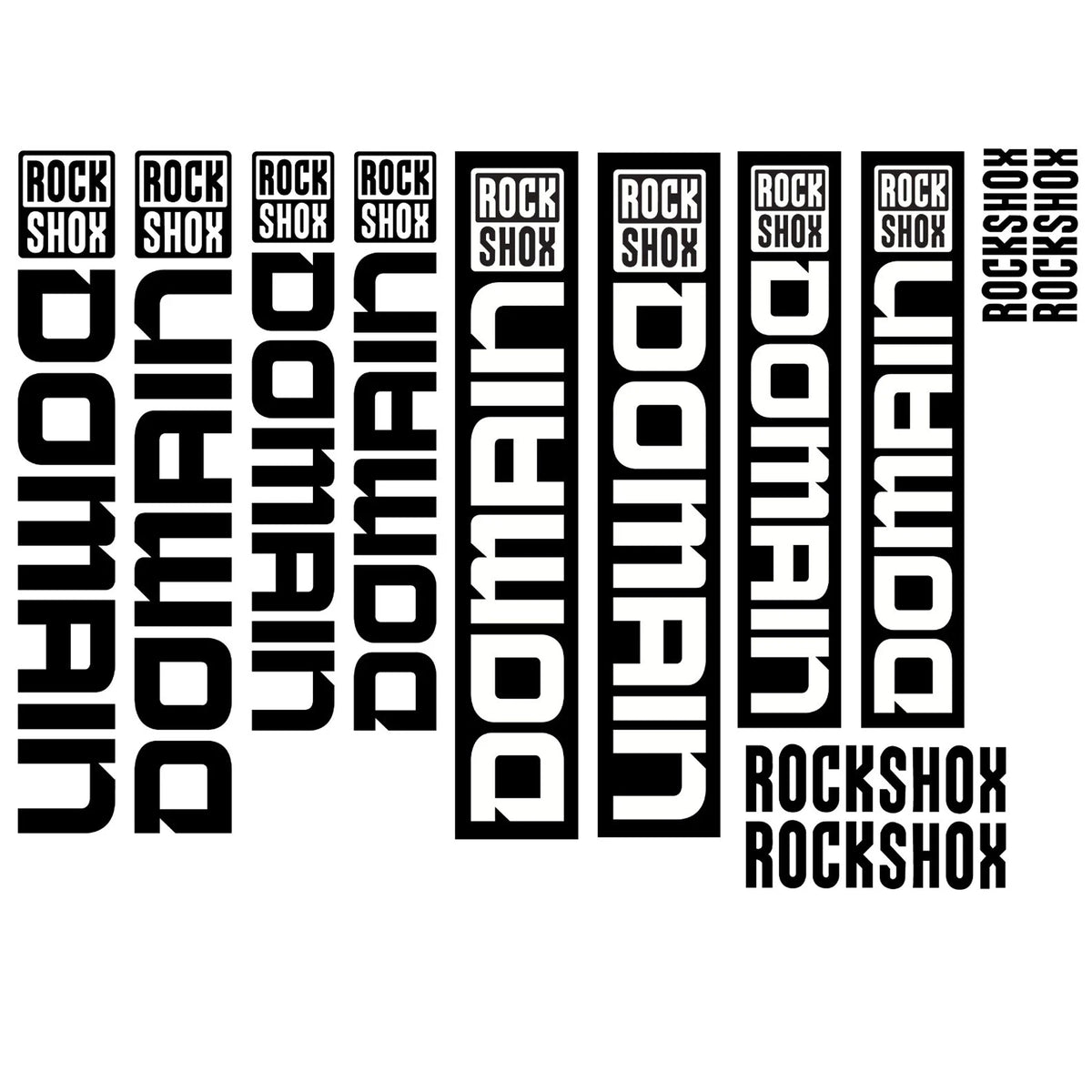 Rockshox Domain Cycling Vinyl Decal Sticker Set Style 2