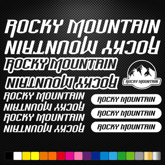 Rocky Mountain Vinyl Decal Stickers Sheet Bike Frame Cycles Cycling