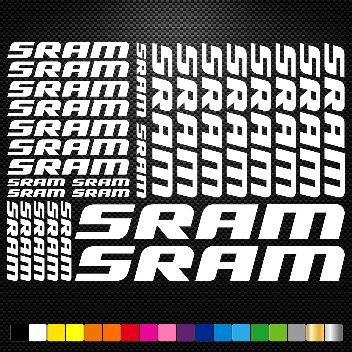 Sram Vinyl Decal Stickers Sheet Bike Frame Cycle Cycling Bicycle